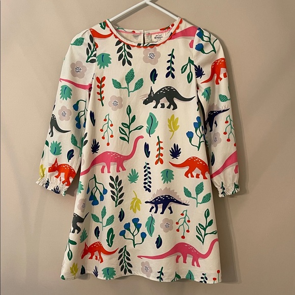 Mini Bowden Florasuarus Multicolored Dinosaur Dress Size 9-10 Y Dino Dress